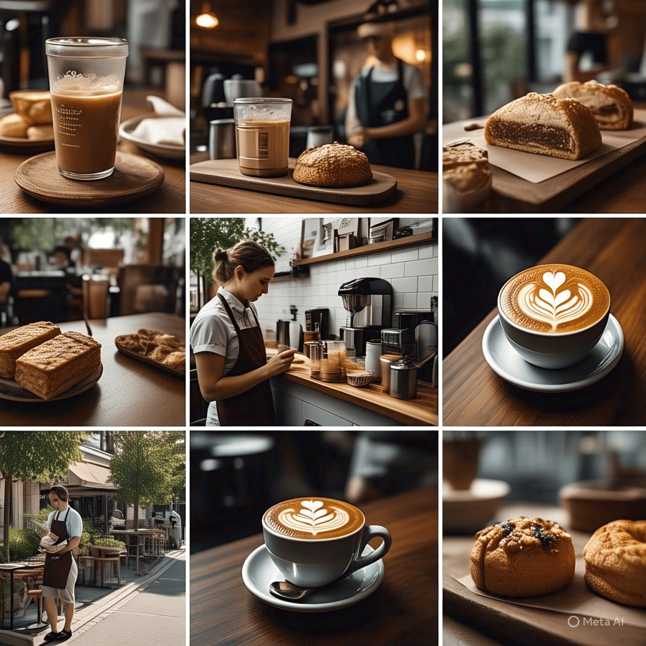 Delicious pastries display